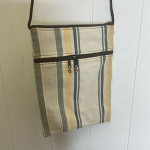 Vintage Humboldt Women’s Multicolor Striped Hobo Style Crossbody Bag Pouch